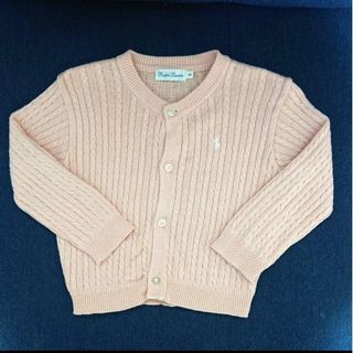 ラルフローレン(Ralph Lauren)の【美品】ラルフローレン ベビー ケーブルニット コットン カーディガン 80㎝(カーディガン/ボレロ)