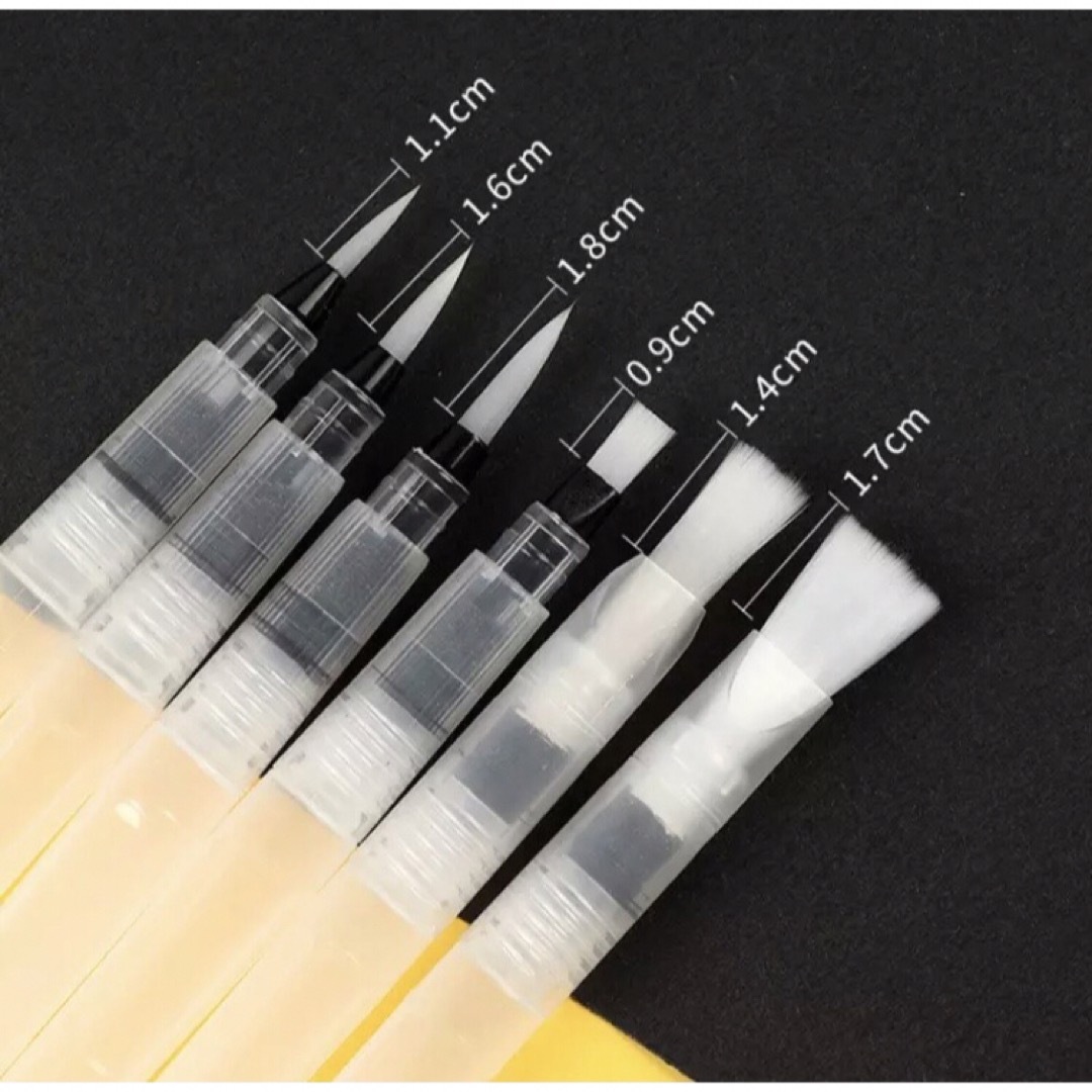 匿名配送 【 水筆ペン ６本セット】 ウォーターブラシ  水彩ペン ケース付き エンタメ/ホビーのアート用品(絵筆)の商品写真