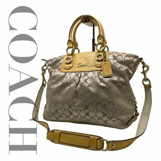 コーチ(COACH)の良品COACH2379 2way ハンドバッグキャンバス シグネチャー ベージュ(その他)