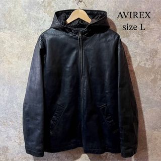 AVIREX - AVIREX 黒 羊革 SHEEP AVIATOR JACKET TOM CATの通販｜ラクマ