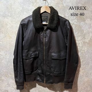 アヴィレックス(AVIREX)のAVIREX アヴィレックス レザー フライトジャケット(フライトジャケット)