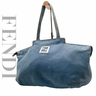 フェンディ(FENDI)の良品 FENDI 2395 トートバッグ 肩掛け レザー ブルー(その他)