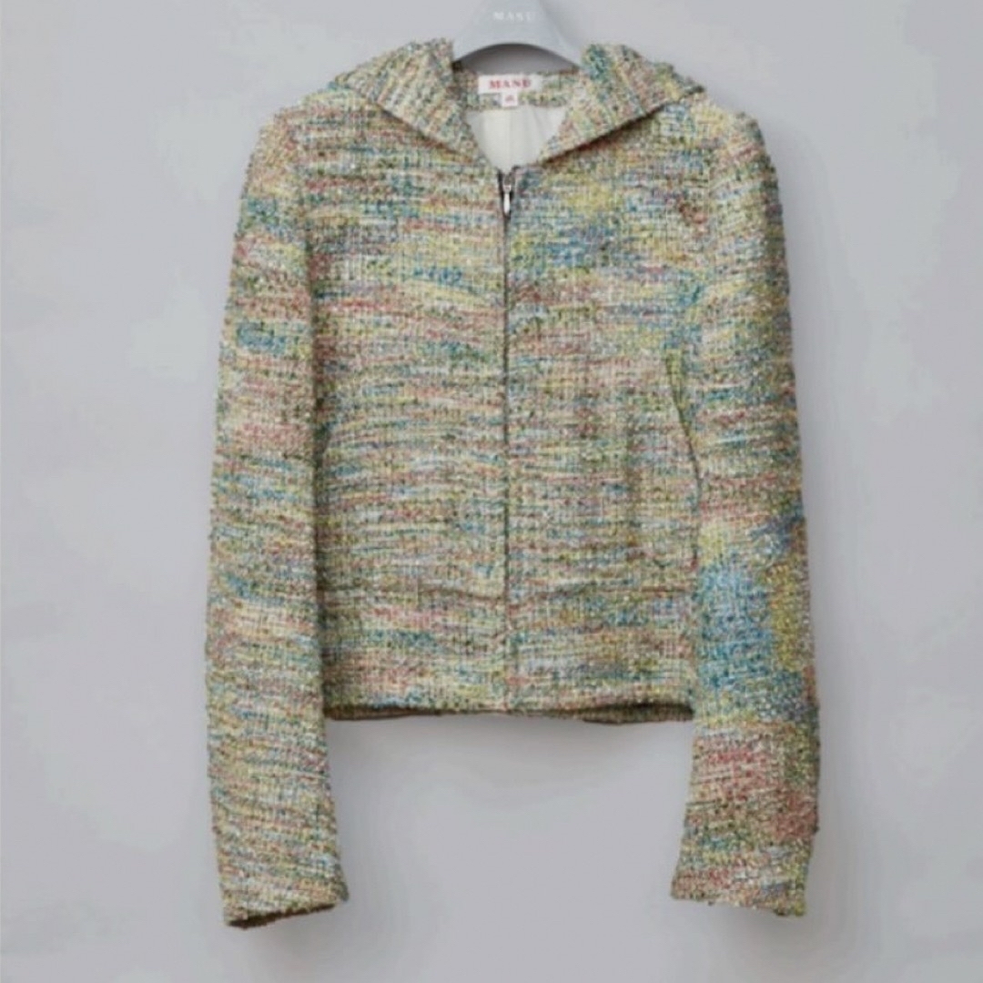 MASU CANDY TWEED ZIP-UP HOODIE SIZE 44メンズ