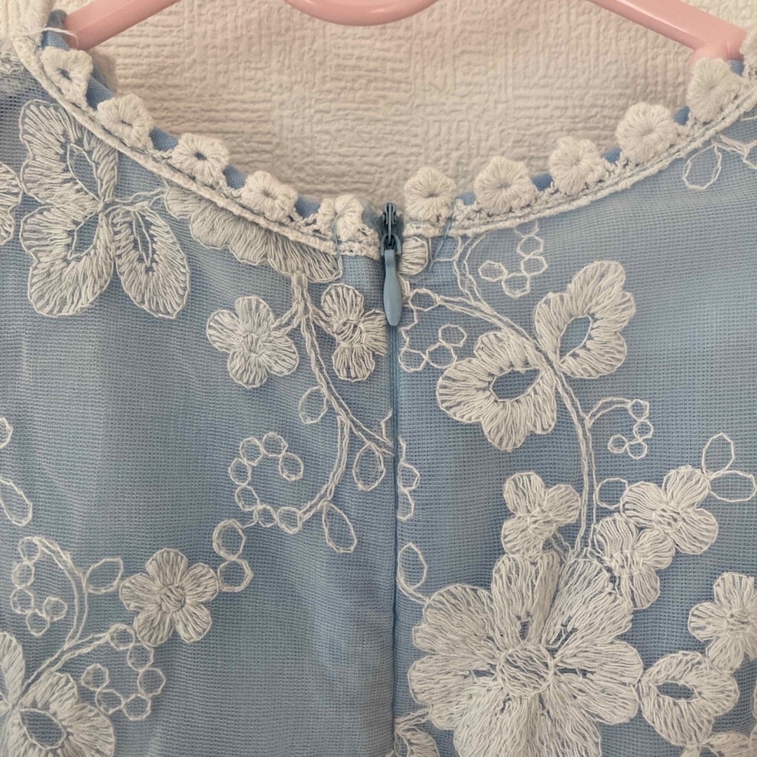 NNJXD ドレス 120 青 水色 キッズ/ベビー/マタニティのキッズ服女の子用(90cm~)(ドレス/フォーマル)の商品写真