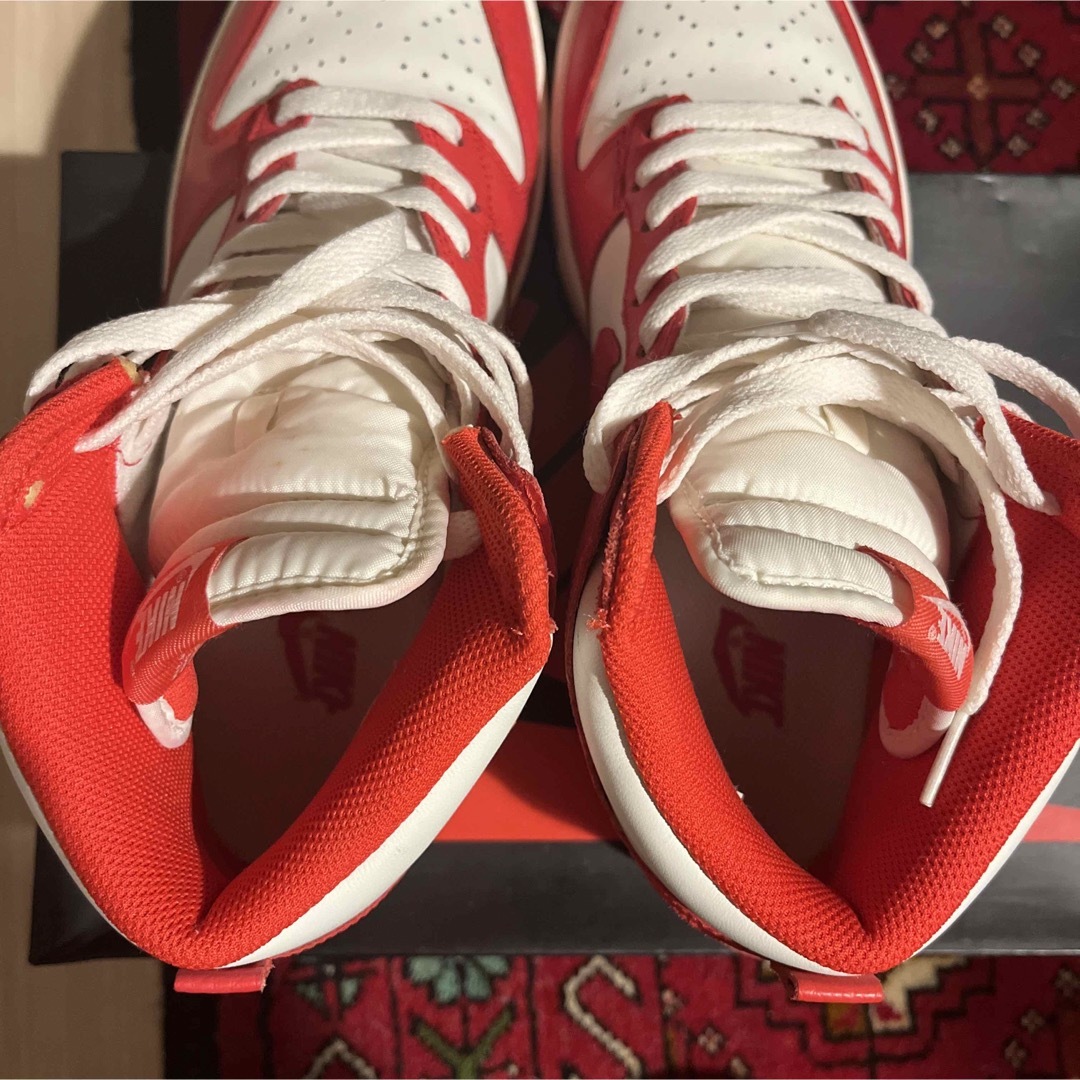滝春 赤白 スポスタマンさん専用 Nike Dunk High Sail Red 赤白 スニーカー
