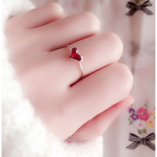 flower(フラワー)の 赤いハート♡ring💍 レディースのアクセサリー(リング(指輪))の商品写真