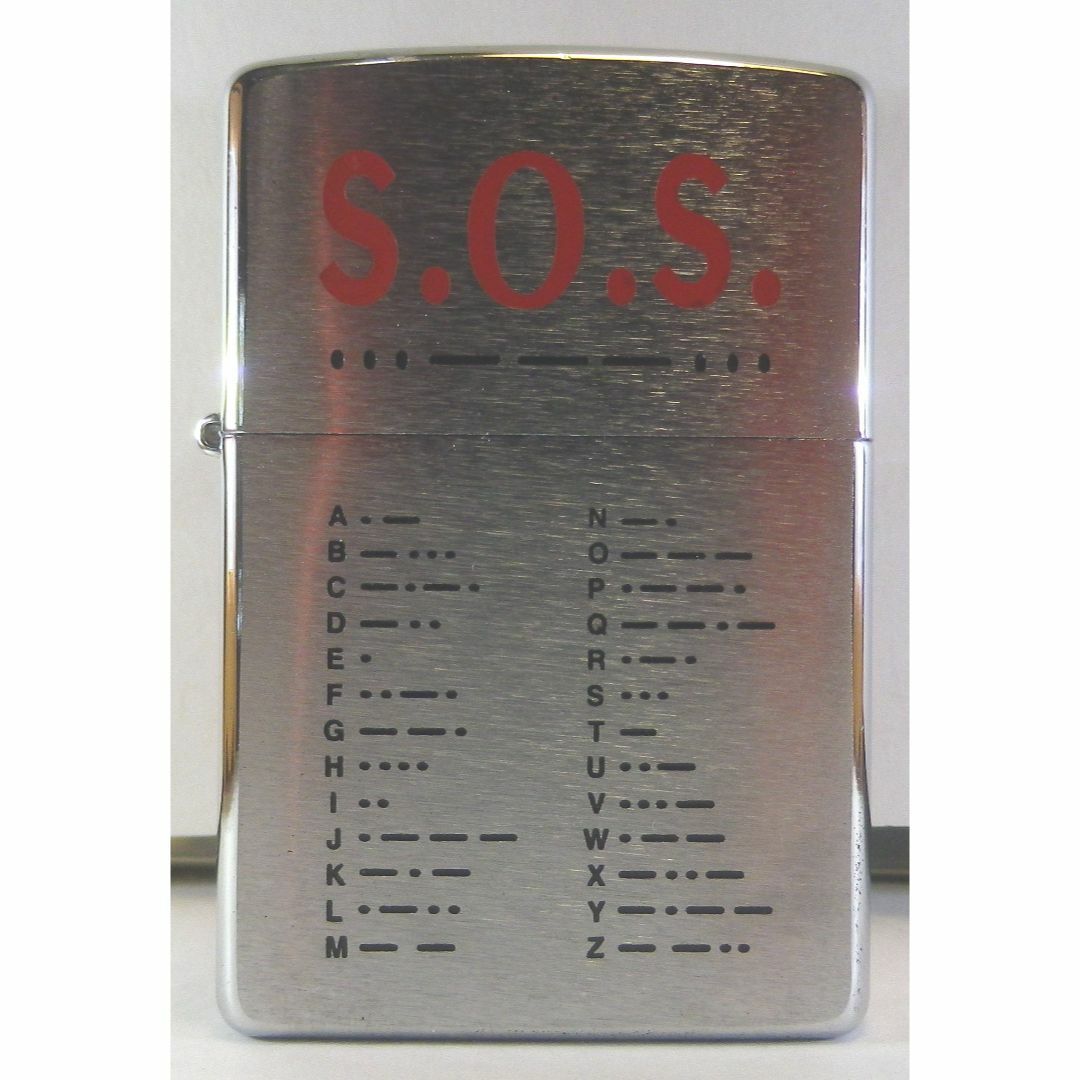 1999年6材質仕上げ99年’レギュラー ZIPPO "S.O.S/モールス信号”未使用　新品　BOX