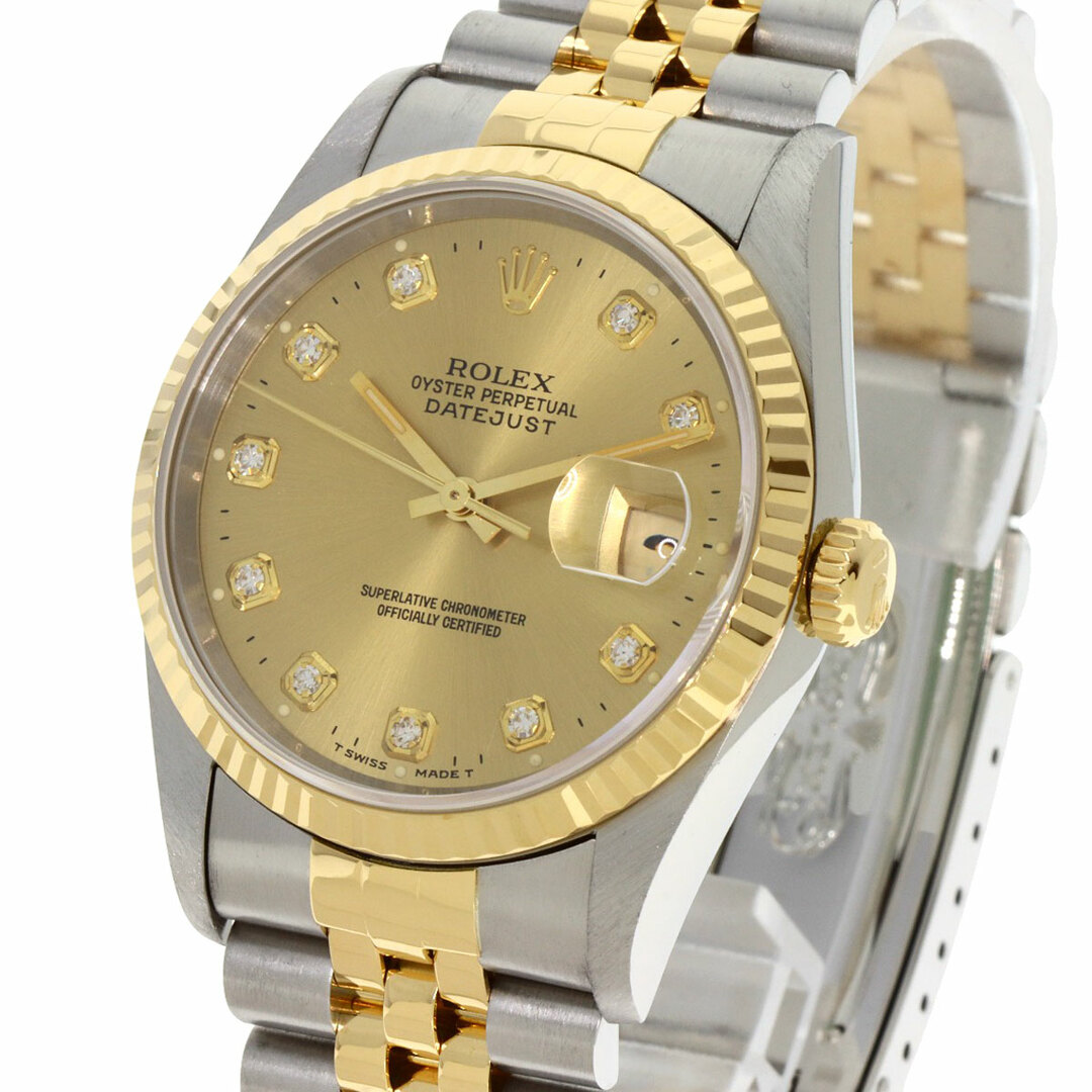 ROLEX(ロレックス)のROLEX 16233G デイトジャスト 10P ダイヤモンド 腕時計 SS SSxK18YG メンズ メンズの時計(腕時計(アナログ))の商品写真