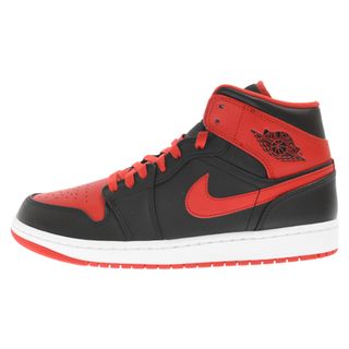 ナイキ(NIKE)のNIKE ナイキ AIR JORDAN 1 MID BRED TOE エアジョーダン1 ミッド ブレッドトゥ ハイカットスニーカー レッド/ブラック US10/28cm DQ8426-060(スニーカー)