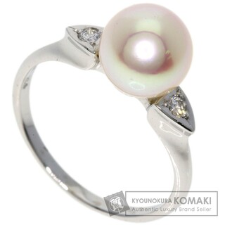 ミキモト(MIKIMOTO)のMIKIMOTO アコヤパール 真珠 ダイヤモンド リング・指輪 K14WG レディース(リング(指輪))
