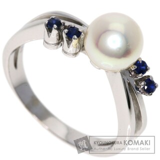 タサキ(TASAKI)のTASAKI アコヤパール 真珠 サファイア リング・指輪 K14WG レディース(リング(指輪))