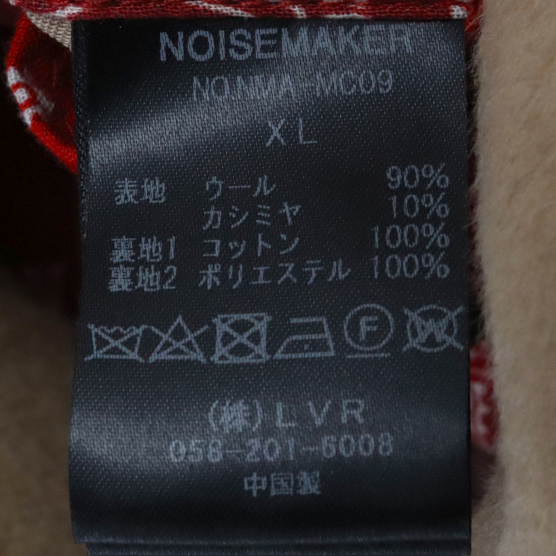 NOISE MAKER ノイズメーカー バンダナ柄裏地カシミヤダブルブレストチェスターコート NMA-MC09 ベージュ レディースのジャケット/アウター(その他)の商品写真