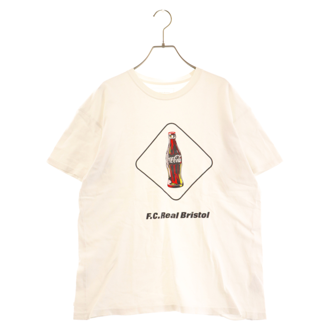 F.C.R.B./F.C.Real Bristol/FCRB エフシーアールビー/エフシーレアルブリストル 16AW×COCA-COLA EMBLEM TEE×コカコーラ ロゴプリント クルーネック半袖Tシャツ FCRB-167116 ホワイト53センチ袖丈