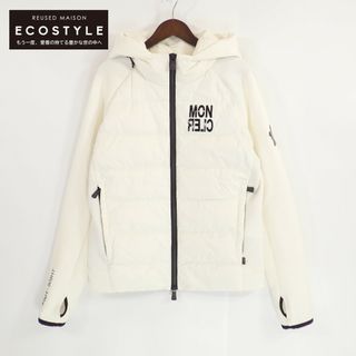 モンクレール(MONCLER)のモンクレール グルノーブル ZIP UP CARDIGAN ホワイト フーディダウンジャケット L(その他)