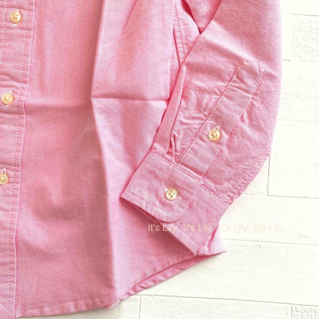Ralph Lauren(ラルフローレン)の7t130cm ピンク　ベア刺繍　オックスフォードシャツ ラルフローレン キッズ/ベビー/マタニティのキッズ服男の子用(90cm~)(Tシャツ/カットソー)の商品写真