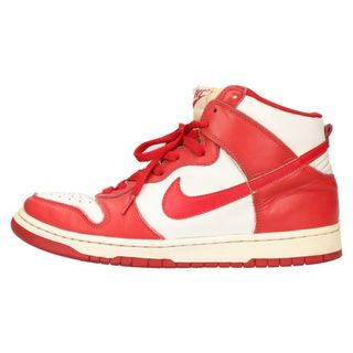 ナイキ(NIKE)のNIKE ナイキ 99年製 DUNK HIGH LE ダンク ハイカットスニーカー レッド/ホワイト US10/28.0cm 630335-161(スニーカー)