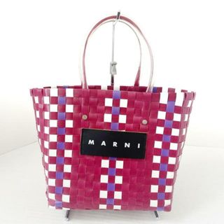 マルニ(Marni)のマルニ トートバッグ レッド×パープル×白(トートバッグ)