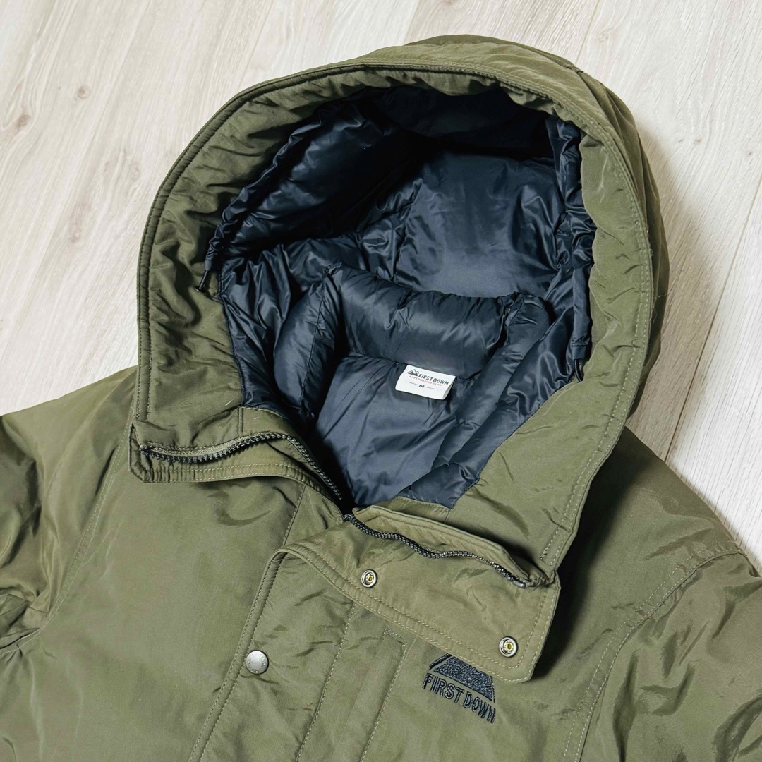 美品】ファーストダウン 中綿ジャケット ミリタリー カーキ 美品】ファーストダウン 中綿ジャケット ミリタリー カーキ