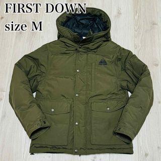 ファーストダウン(FIRST DOWN)の【美品】ファーストダウン　中綿ジャケット　ミリタリー　カーキ　シンサレート　M(ダウンジャケット)