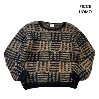 フィッチェ(FICCE)のFICCE UOMO フィッチェ ハンドメイドニット セーター チェックシャギー(ニット/セーター)