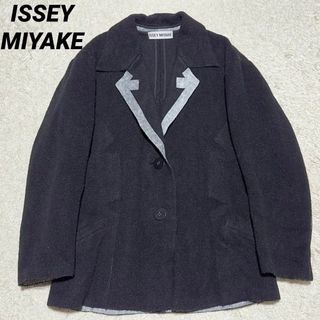 イッセイミヤケ(ISSEY MIYAKE)のISSEY MIYAKE 縮絨ウール ジャケット ブラック アーカイブ(テーラードジャケット)