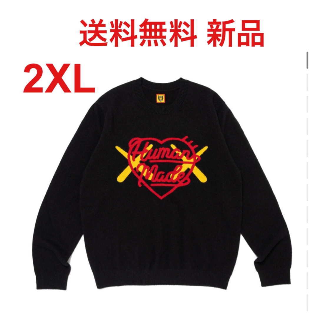 XX26CS004素材Human made x KAWS MADE KNIT SWEATER 2XL