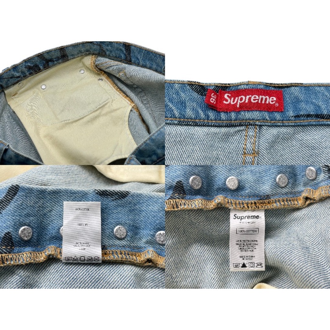 Supreme(シュプリーム)のSupreme シュプリーム デニムパンツ supreme Black Ark Regular Jean 20AW ウォッシュ加工 コットン 36 銅金具 美品 中古 58581 レディースのパンツ(デニム/ジーンズ)の商品写真