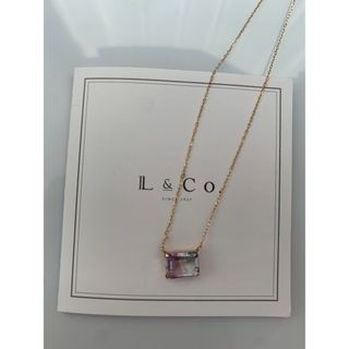 エルアンドコー(L&CO.)のK10レインボーフローライトネックレス** L&Co.(ネックレス)