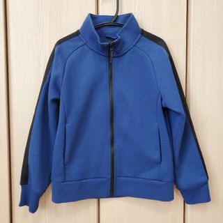 ユニクロ(UNIQLO)のUNIQLO ドライストレッチ スウェットフルジップ ブルゾン 140 青(ジャケット/上着)