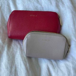 ポーチ新品 フルラ FURLA ポーチ ラブリー M COSMETIC CASE SET ピンク ベージュ系