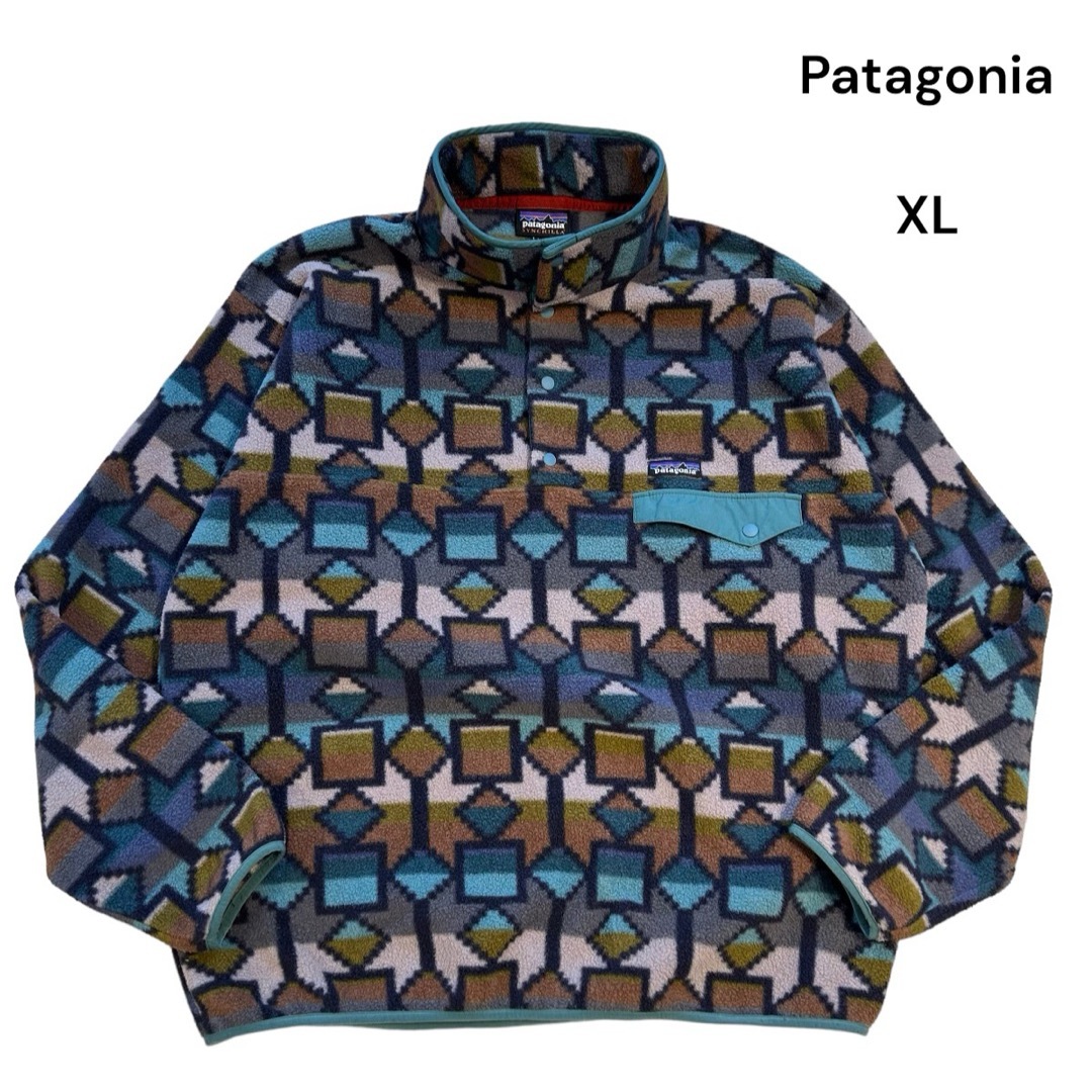 Patagonia パタゴニア スナップT フリースジャケット XL 総柄ジャケット/アウター