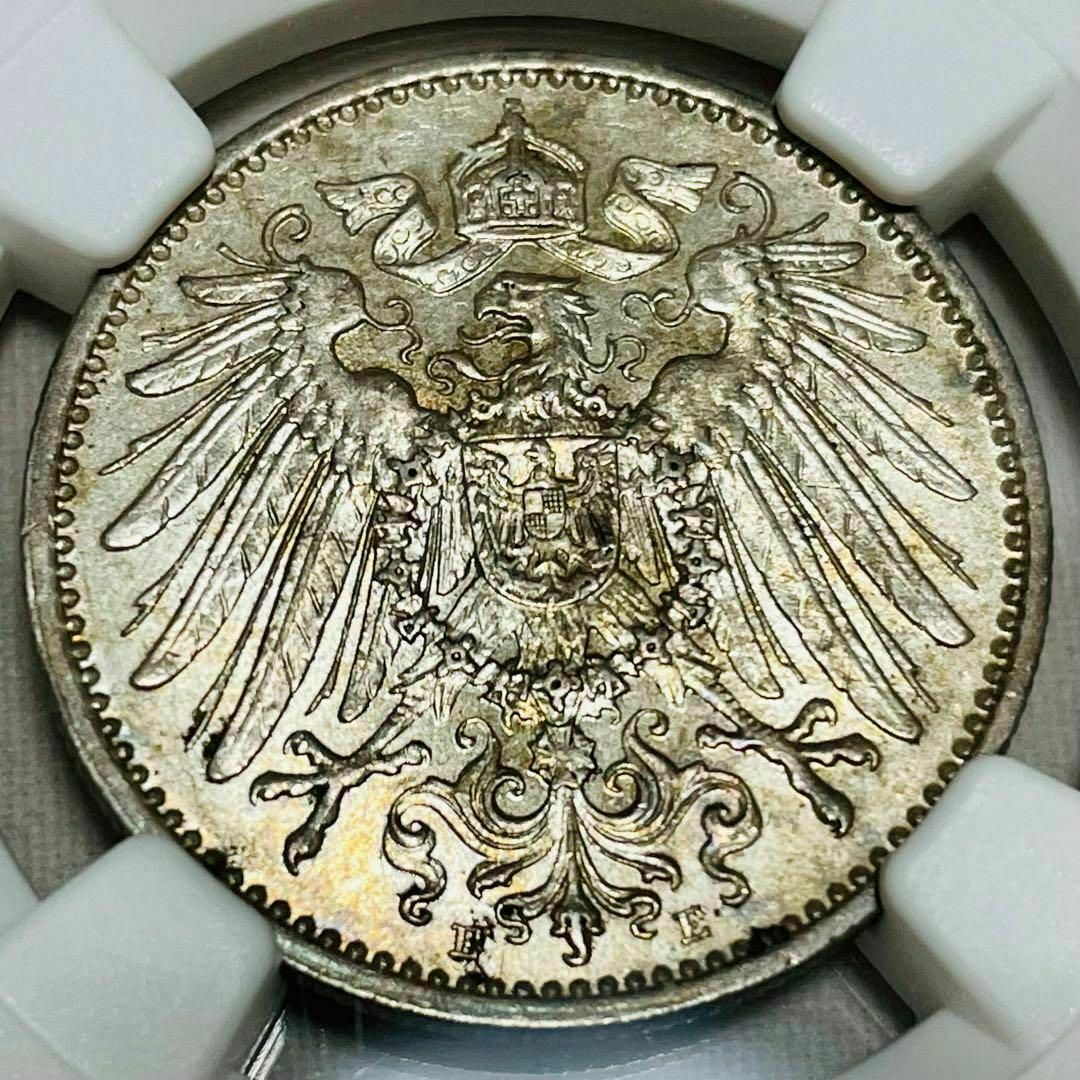 1914 ドイツ帝国 1マルク銀貨 NGC MS64 ヴィルヘルム２世ドイツ鑑定機関