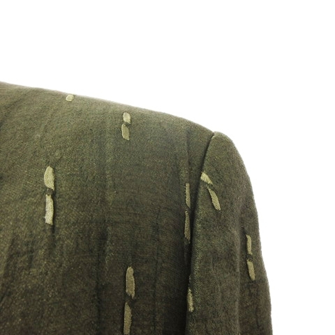 other(アザー)のセゾンドミキ ノーカラージャケット 装飾ボタン 緑 40 レディースのジャケット/アウター(その他)の商品写真