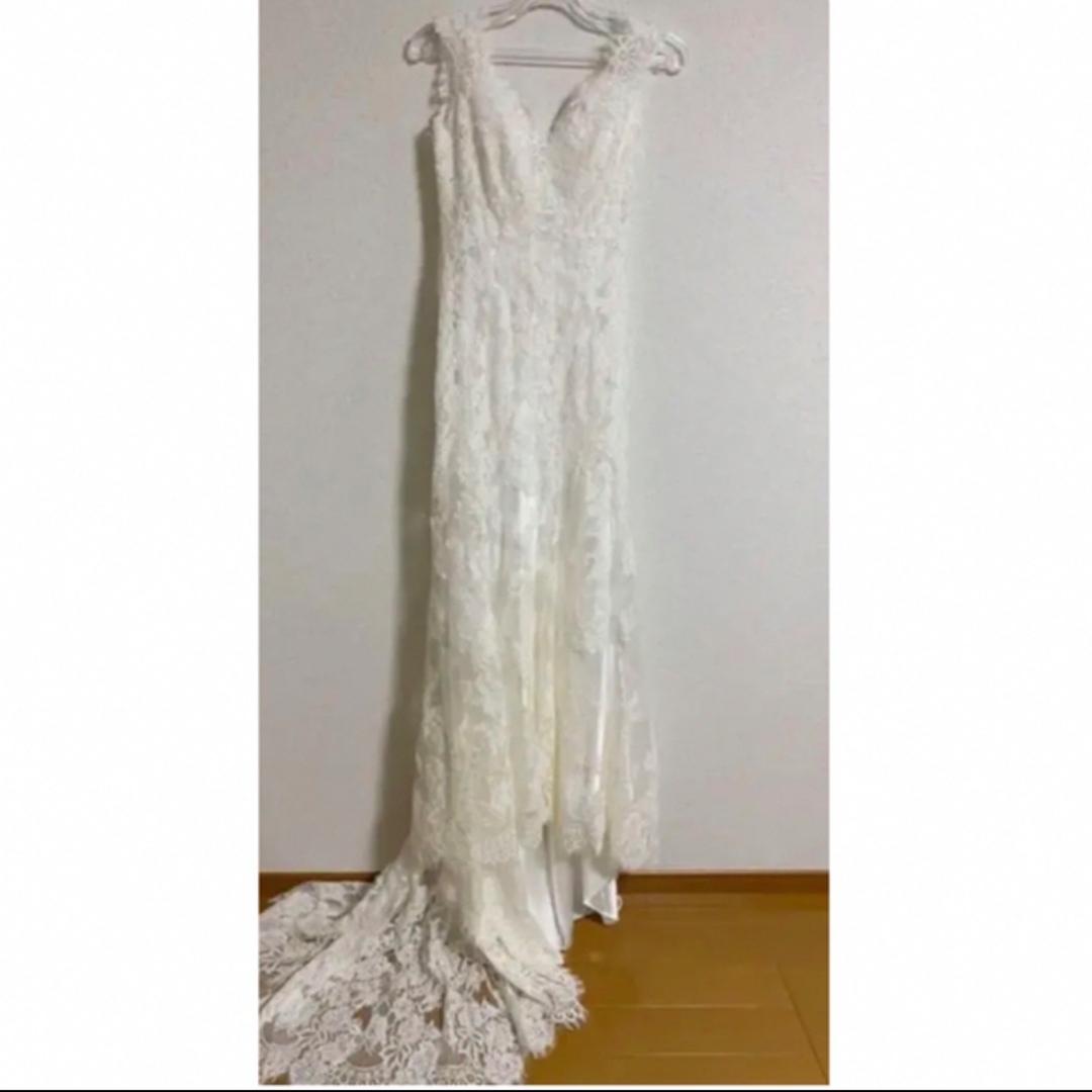 ココメロディ　総レーススレンダードレス👗 レディースのフォーマル/ドレス(ウェディングドレス)の商品写真