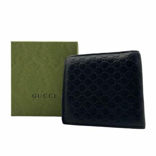 グッチ(Gucci)のGUCCI 二つ折り財布 1996 マイクロシマ グッチ ブラック(その他)