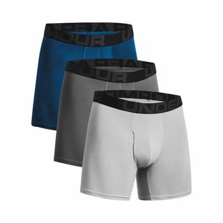 アンダーアーマー(UNDER ARMOUR)のアンダーアーマー ボクサー 3枚 XXL 3L グレー 青 ブルー 新品(ボクサーパンツ)