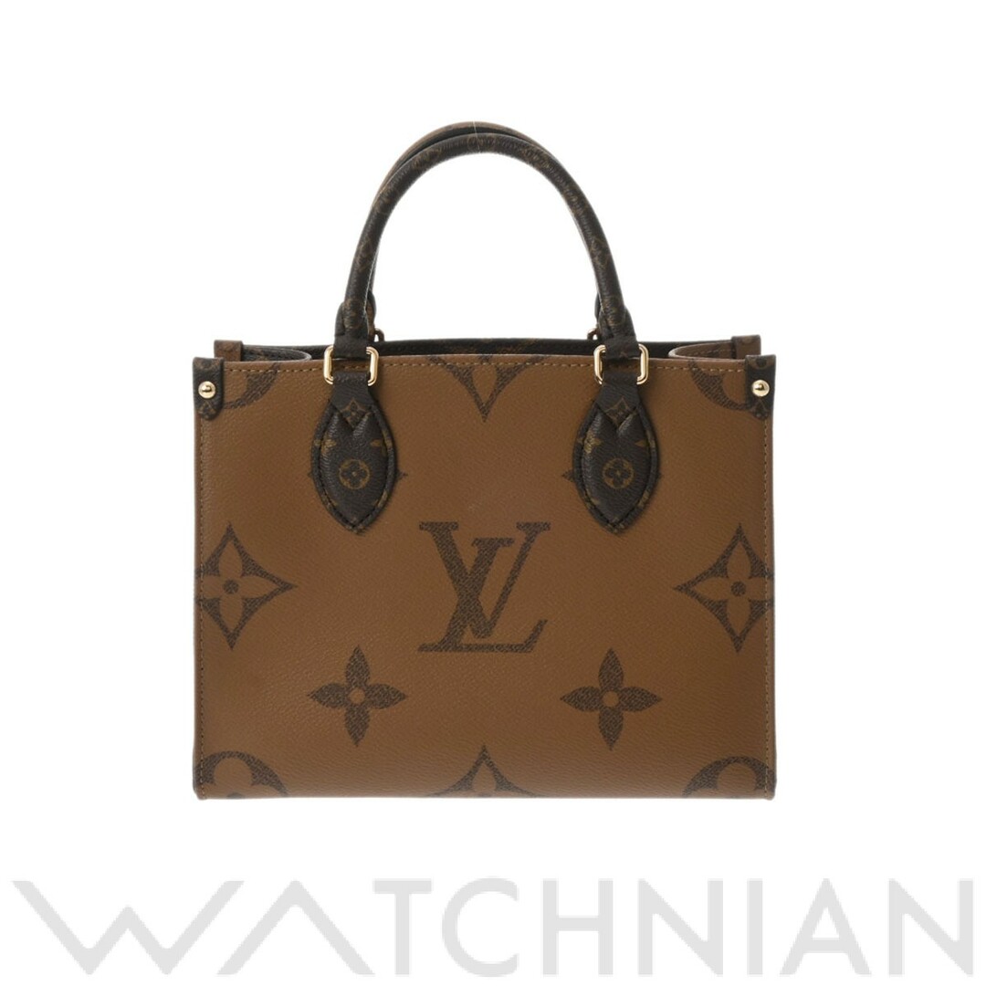 フック金具内側未使用 ルイ ヴィトン LOUIS VUITTON M46373 RFIDタグ(ICチップ) レディース ハンドバッグ モノグラムジャイアント ブラウン モノグラム・ジャイアント・リバース・キャンバス