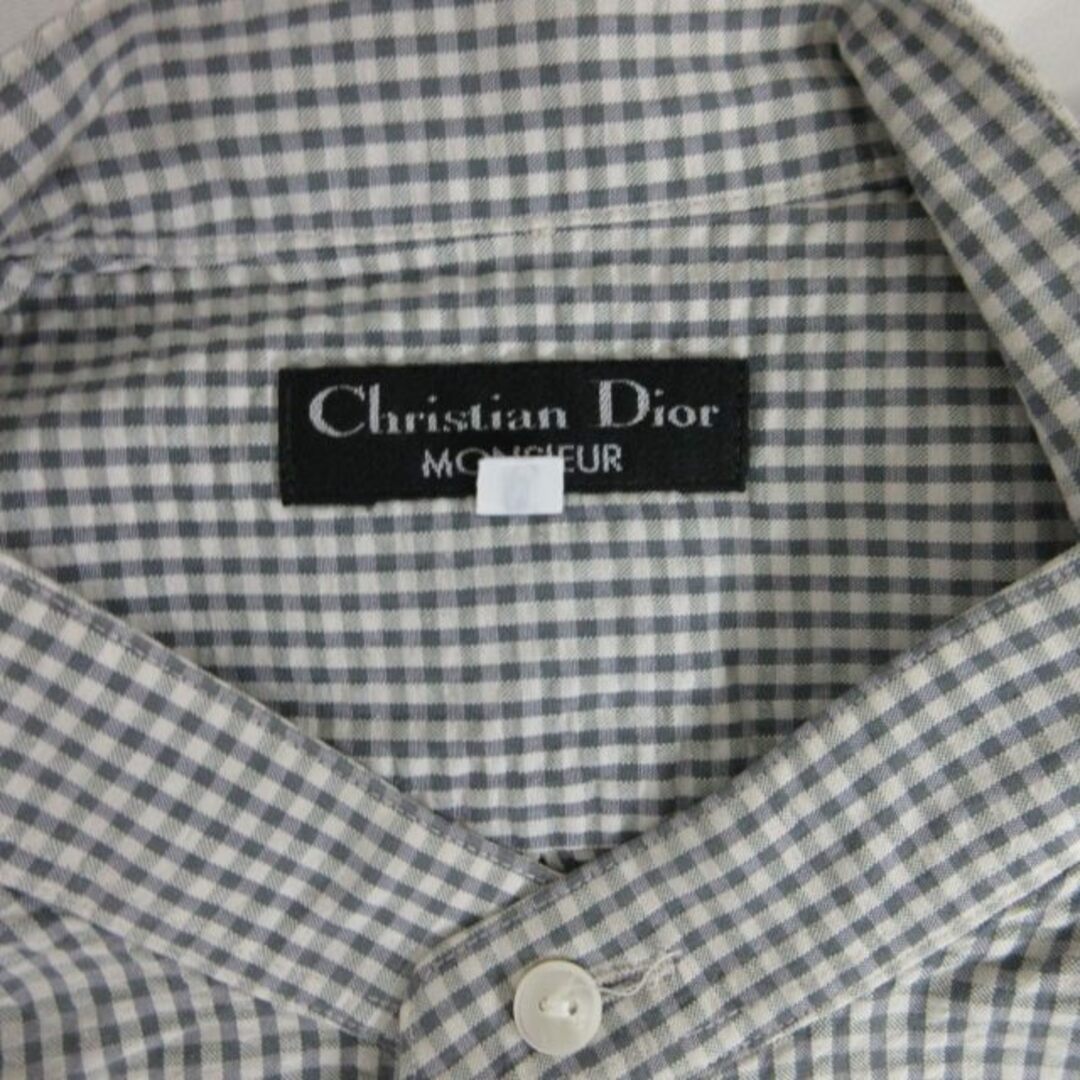 Christian Dior(クリスチャンディオール)のクリスチャンディオール MONSIEU 総柄シャツ 半袖 ギンガムチェック M  メンズのトップス(シャツ)の商品写真