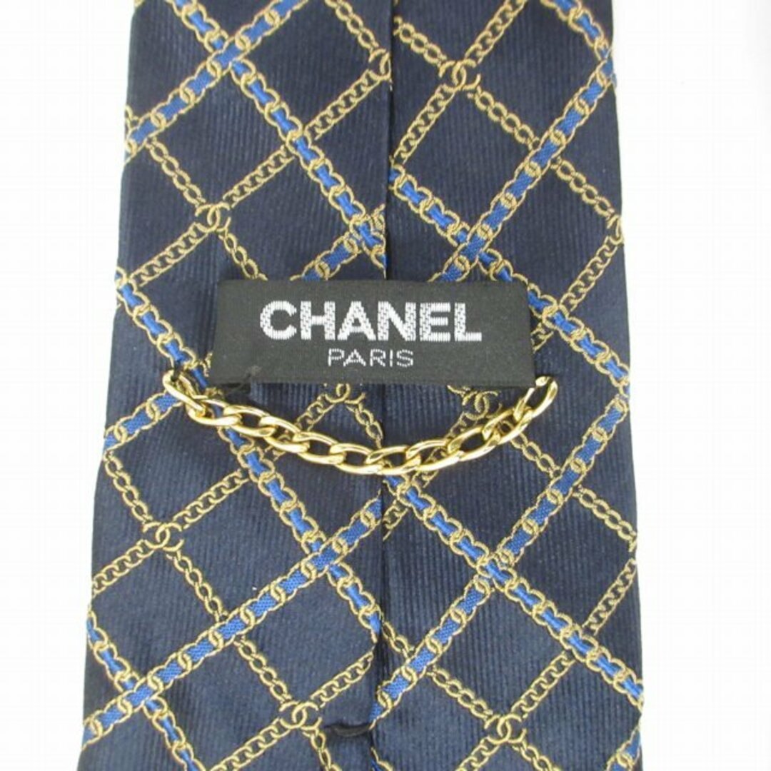 CHANEL(シャネル)のシャネル 美品 ネクタイ チェーン ココマーク 総柄 シルク フォーマル メンズのファッション小物(ネクタイ)の商品写真