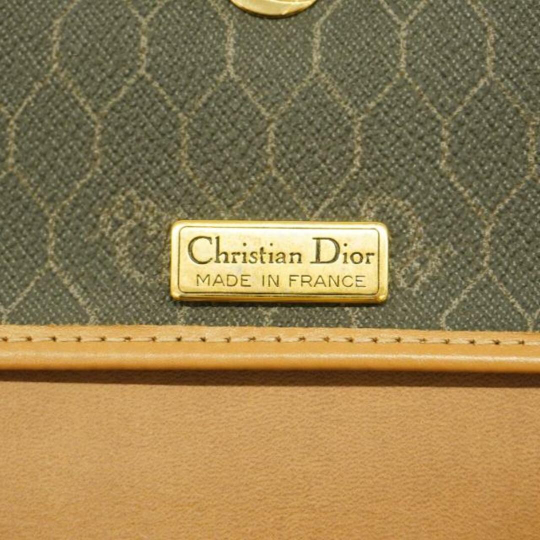 Dior(ディオール)の【3de4558】クリスチャンディオール ショルダーバッグ/ハニカム/PVC/レザー/ブラウン/ブラック/ゴールド金具 レディースのバッグ(ショルダーバッグ)の商品写真