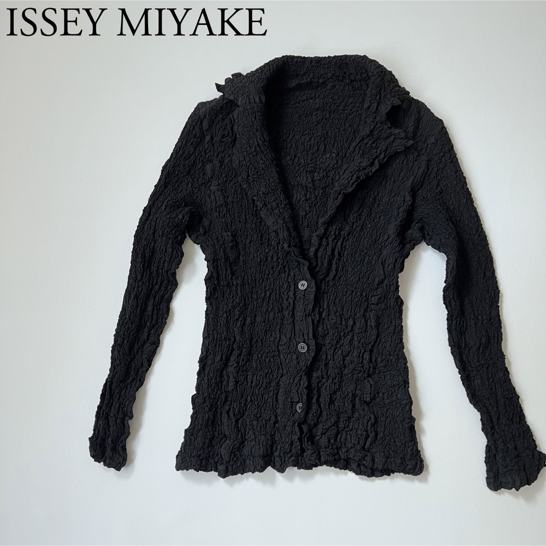 約425cm袖丈美品　ISSEY MIYAKE イッセイミヤケ　カリフラワージャケット　シワ加工