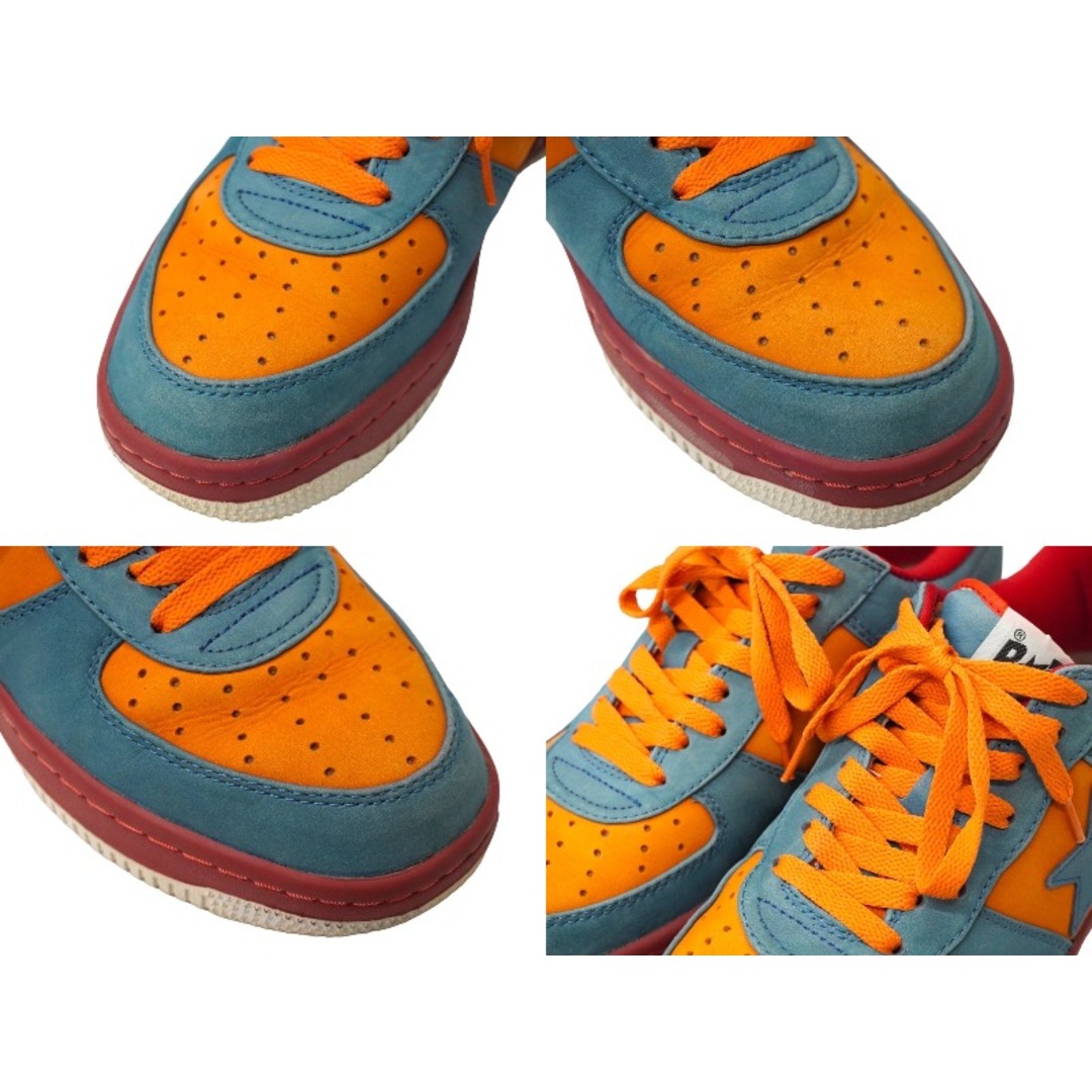 BAPESTA ベイプスタ ローカットスニーカー 靴 星 27.5cm スウェード マルチカラー メンズ 中国製 良品 中古 58613 メンズの靴/シューズ(スニーカー)の商品写真