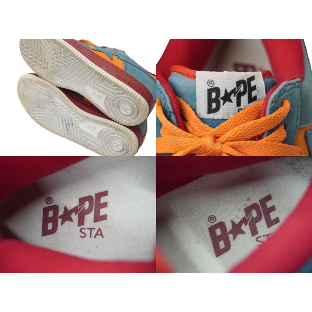 BAPESTA ベイプスタ ローカットスニーカー 靴 星 27.5cm スウェード マルチカラー メンズ 中国製 良品 中古 58613 メンズの靴/シューズ(スニーカー)の商品写真