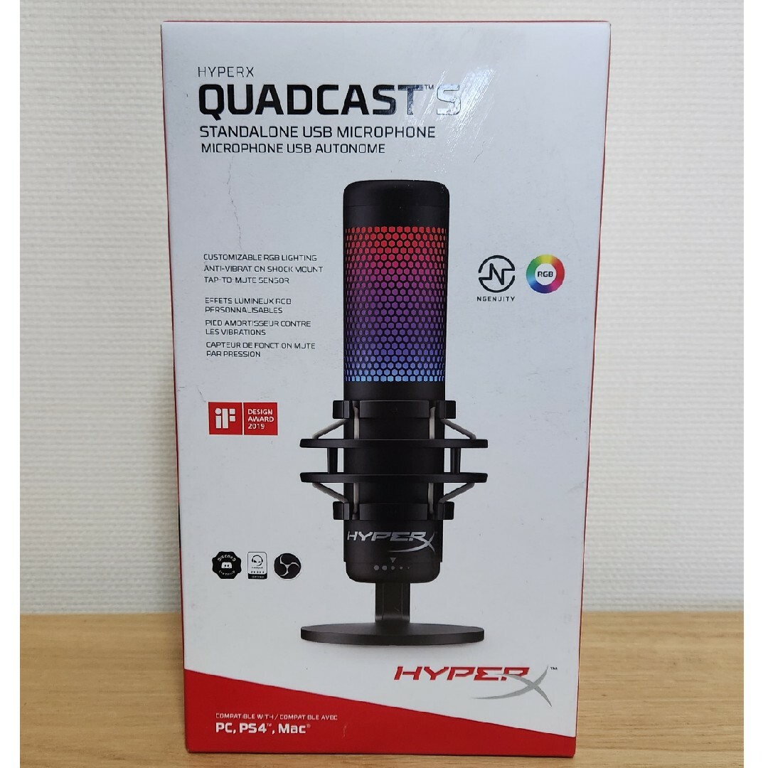 HyperXHyperX QuadCast S USBコンデンサーゲーミングマイク