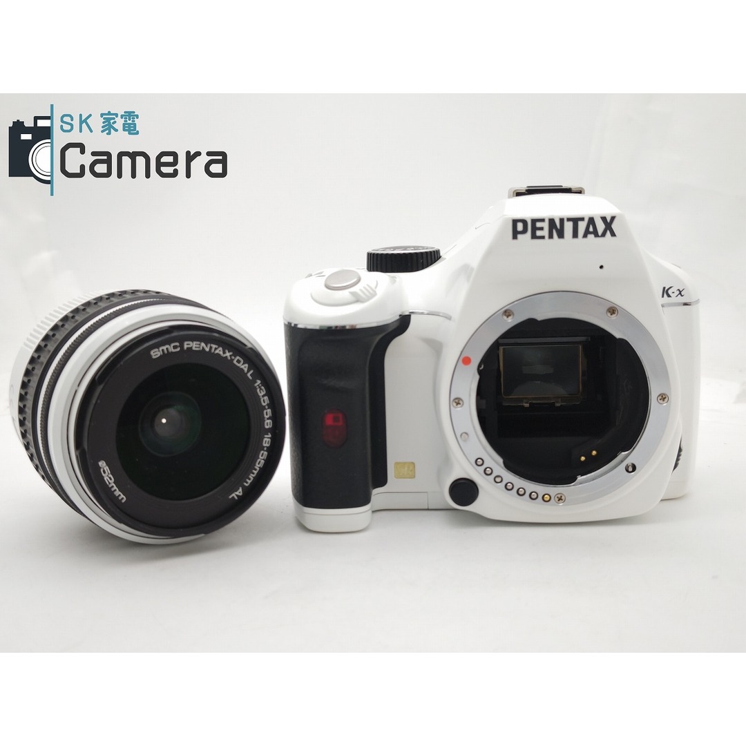 PENTAX(ペンタックス)のPENTAX K-x SR SMC PENTAX-DAL 18-55ｍｍ F3.5-5.6 AL ホワイト ペンタックス 単三電池で動きます スマホ/家電/カメラのカメラ(デジタル一眼)の商品写真