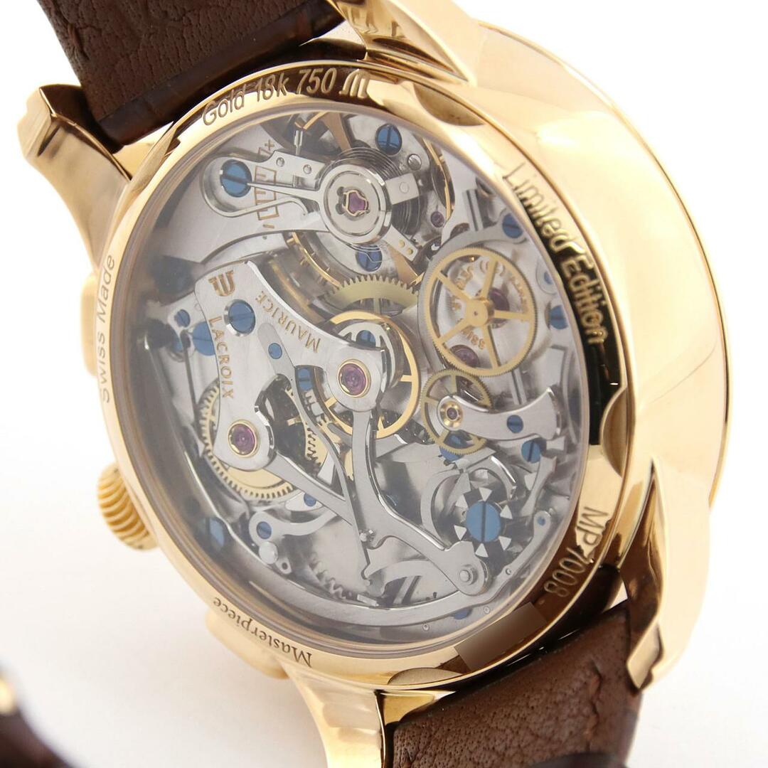 MAURICE LACROIX(モーリスラクロア)のモーリス･ラクロア マスターピース･レ･クロノグラフ PG LIMITED MP7008-PG101-120 PG･RG 手巻 メンズの時計(腕時計(アナログ))の商品写真