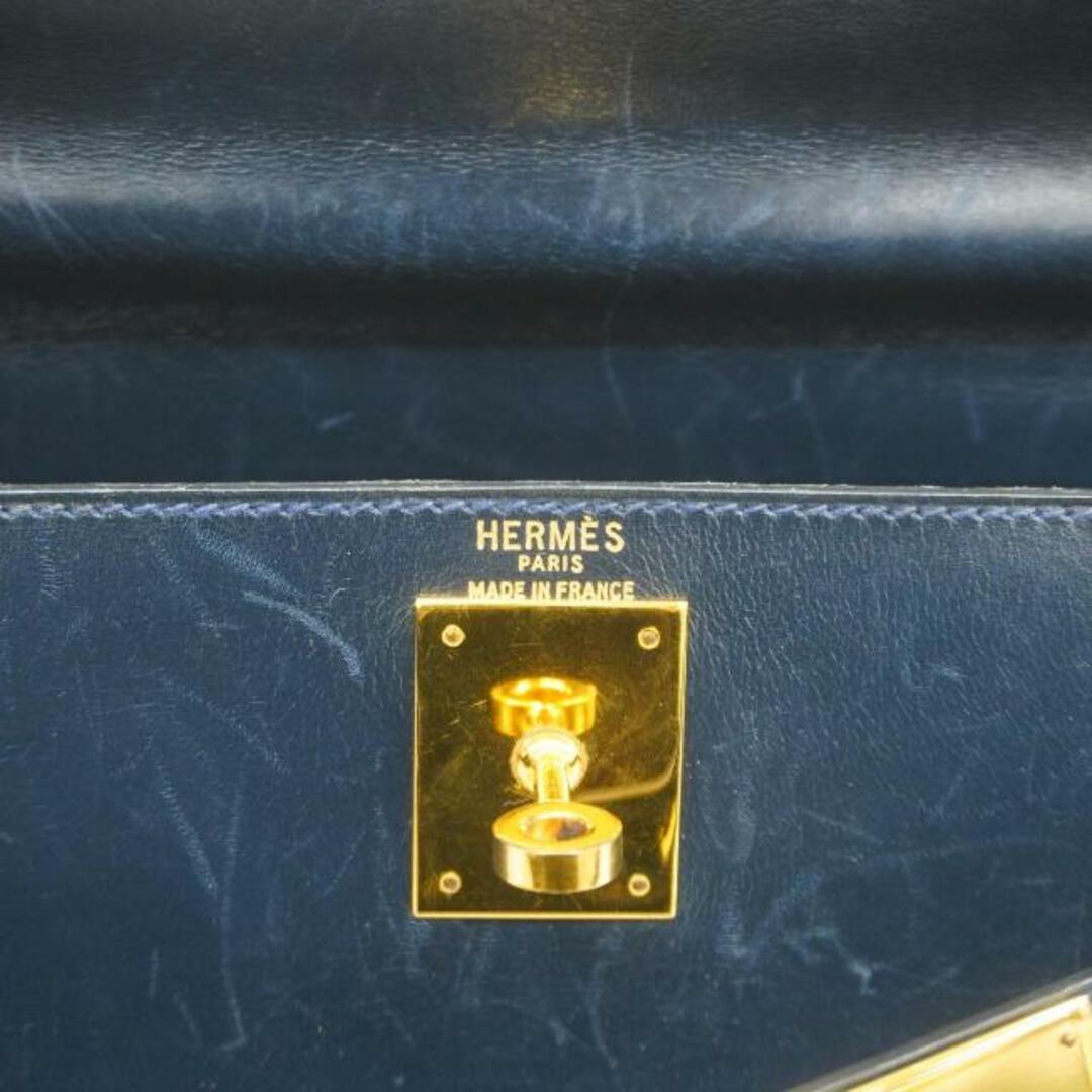 Hermes(エルメス)の★最終価格 ★SALE 【3de4797】エルメス ツーウェイバッグ/ケリー28/〇U刻印/ボックスカーフ/ネイビー/ゴールド金具 【中古】 レディース レディースのバッグ(その他)の商品写真