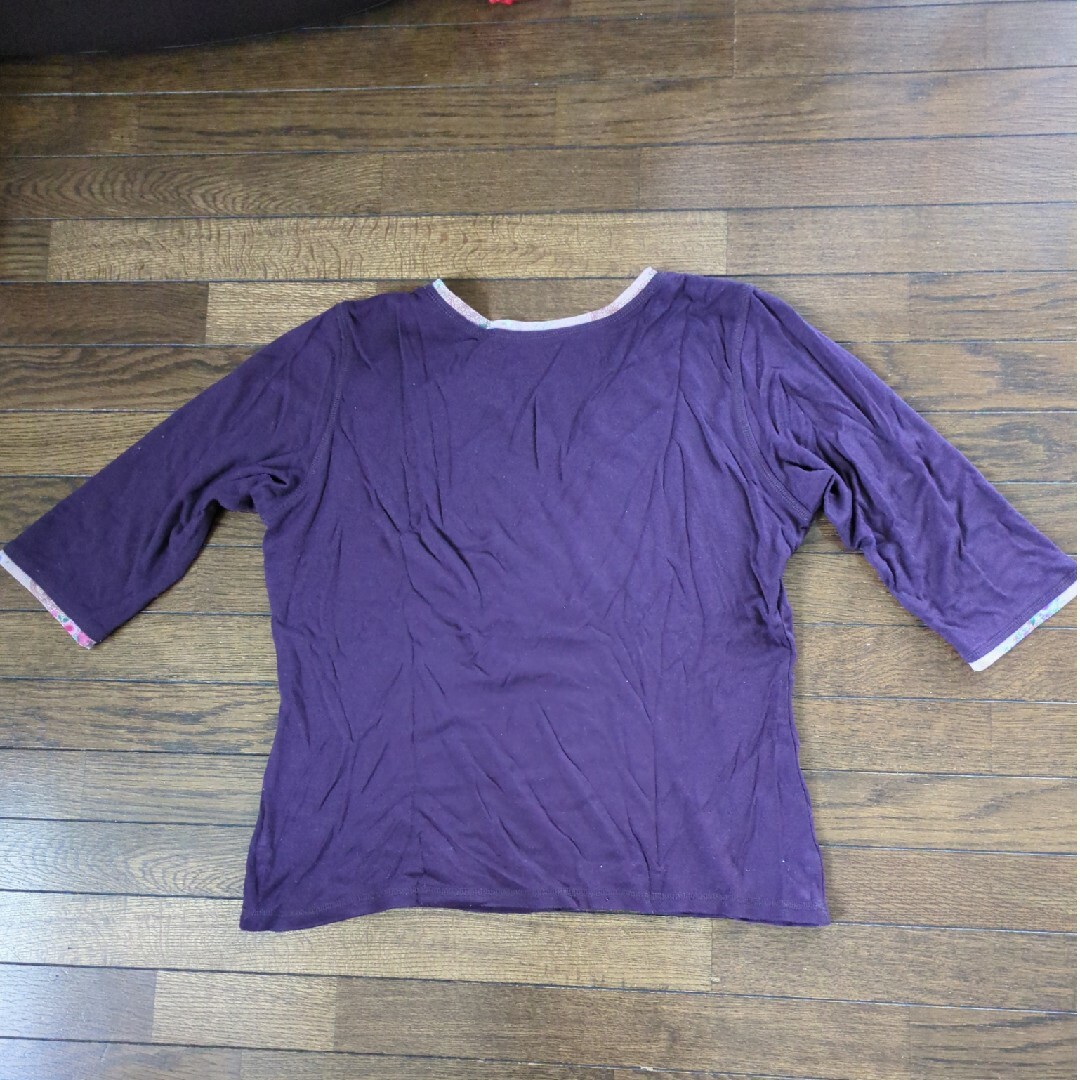 赤紫のリヨセル、ウールのカットソーL レディースのトップス(カットソー(長袖/七分))の商品写真
