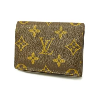 ルイヴィトン(LOUIS VUITTON)の【3de4742】ルイヴィトン 名刺入れ/モノグラム/アンヴェロップ カルト ドゥ ヴィジット/M62920/ブラウン(名刺入れ/定期入れ)