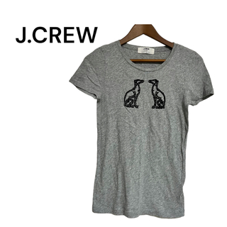 ジェイクルー(J.Crew)のJ.CREW Dog Tシャツ 犬 グレー ジェイクルー (Tシャツ(半袖/袖なし))